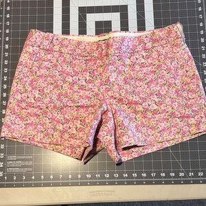 J. Crew Factory Pink Floral 5” inseam Side Zipper Shorts